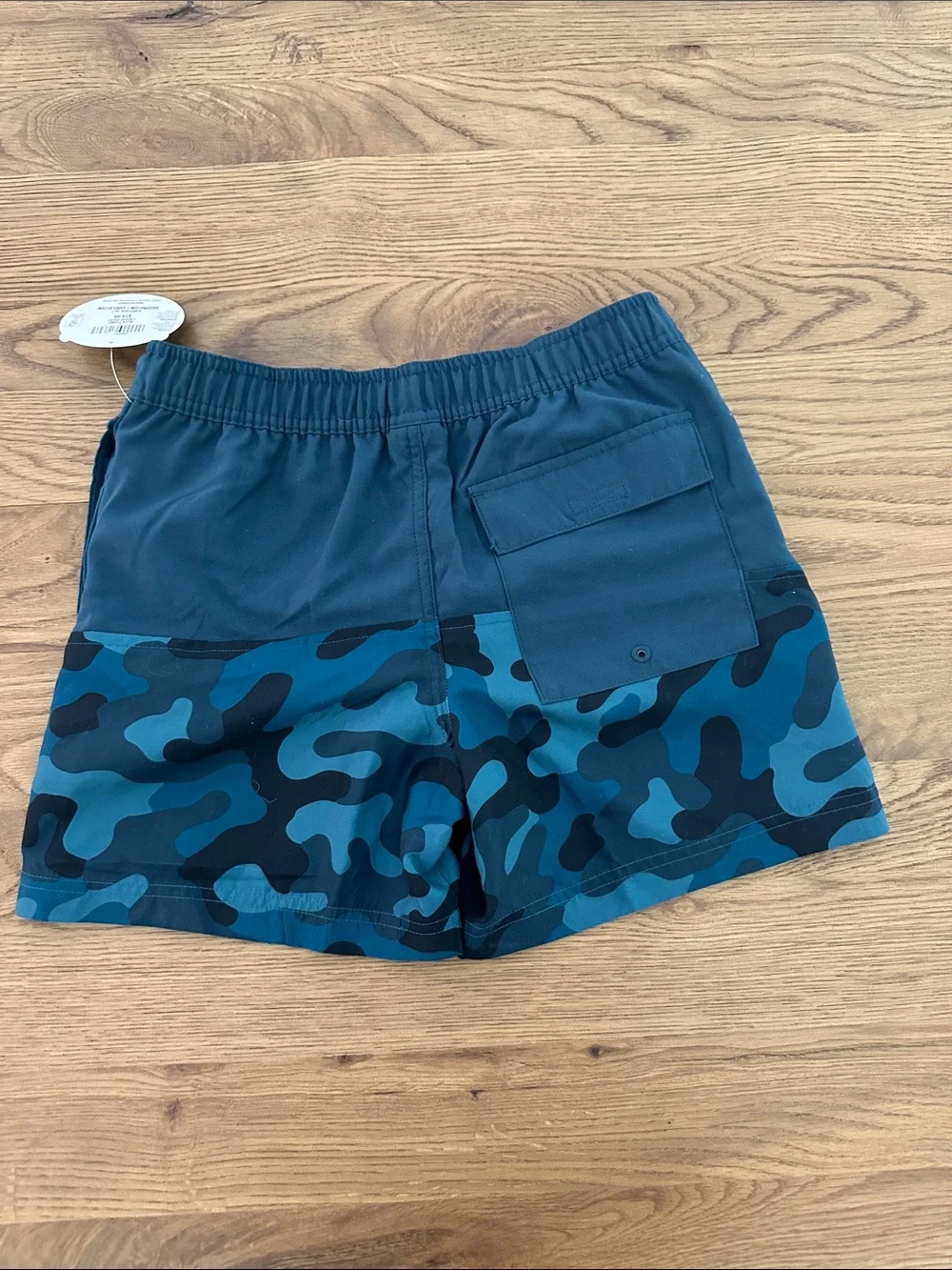 Bass Pro Shops Boys' Blue and Black Camo Swim Trunks